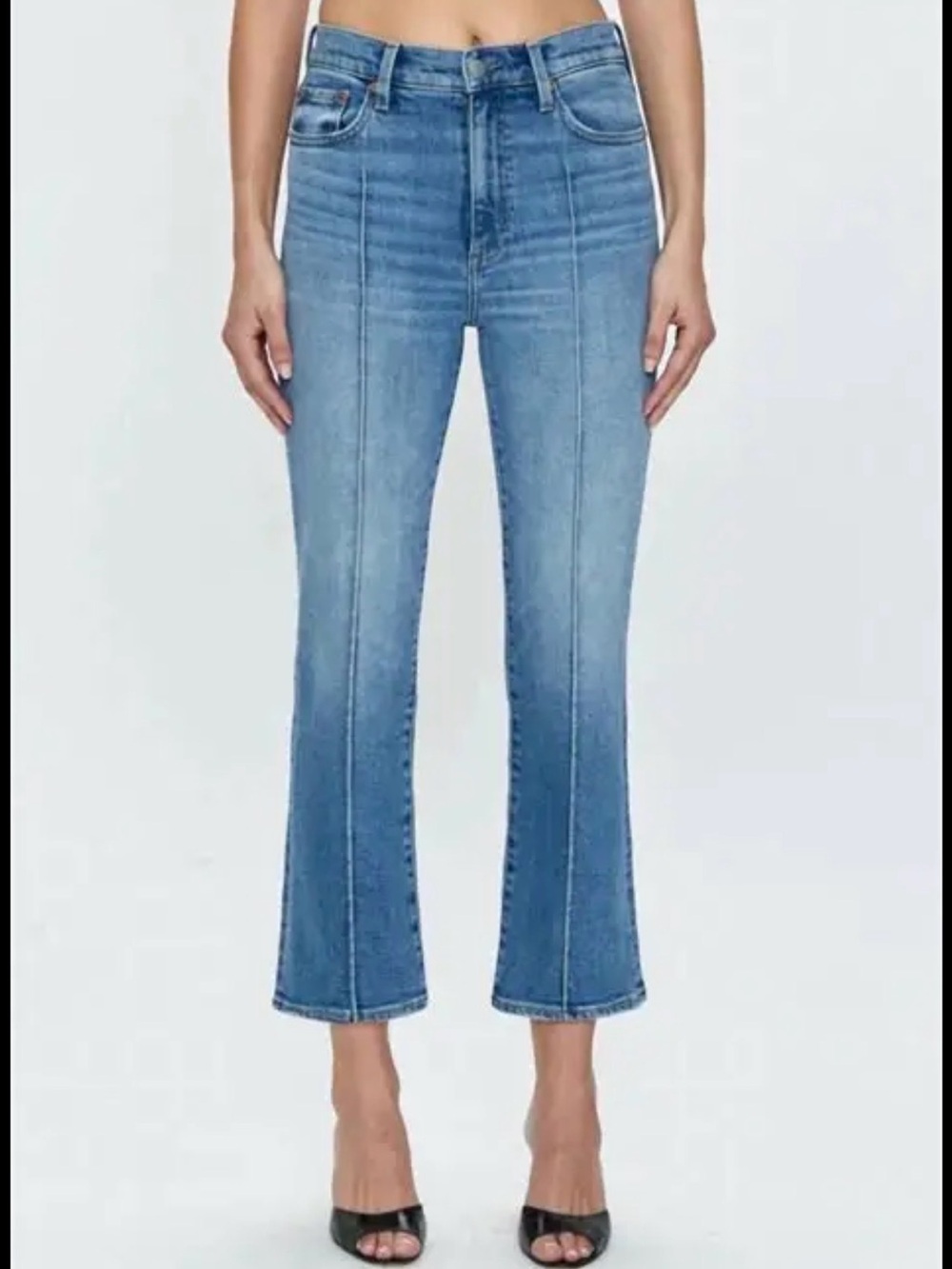 Pistola Light Blue Cropped Flare Jeans